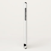 Zwart, wit eenvoudige bloemen en naam bloemenkleur Case-Mate iPhone case (Achterkant/links)