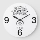 Zwart-wit eenvoudige minimalistische Passen getrou Grote Klok (Voorkant)