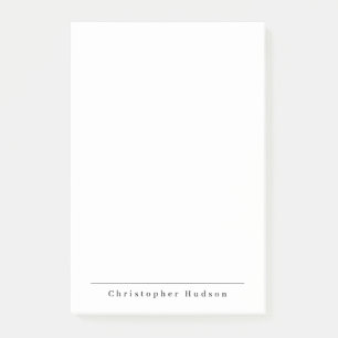 Zwart Wit Eenvoudige Plain Minimalist Post-it® Notes