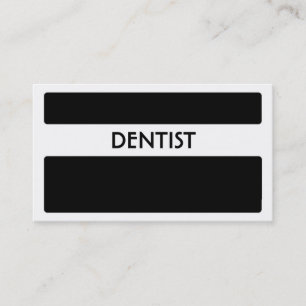 Zwart wit eenvoudige Tandarts visitekaartjes