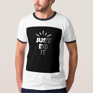 Zwart-wit Eenvoudige Typografie T-Shirt