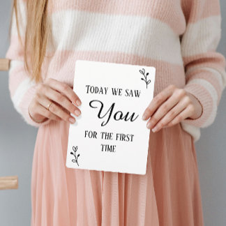 Zwart & Wit Eerste Echografie & Hartslag Teken