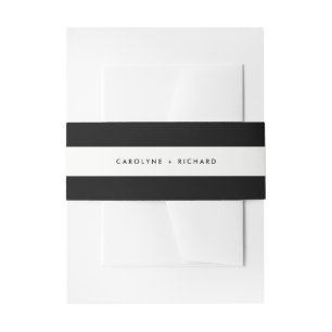 Zwart & Wit   Eet Drink en huwelijk Uitnodigingen Wikkel