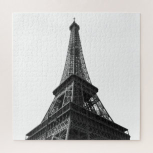 Zwart-wit Eiffeltoren Parijs Europees reizen Legpuzzel