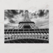 Zwart-wit Eiffeltoren Parijs Franse reizen Briefkaart (Voorkant)
