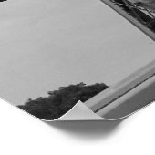 Zwart-wit Eiffeltoren Parijs Poster (Hoek)