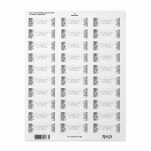 Zwart-Wit Elegant Bloemmotief Etiket (Full Sheet)