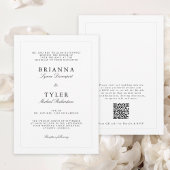 Zwart-wit Elegant Eenvoudig Alles-in-één bruiloft Kaart