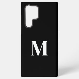 Zwart wit Elegant Elegant Monogram Stijlvol Samsung Galaxy Hoesje