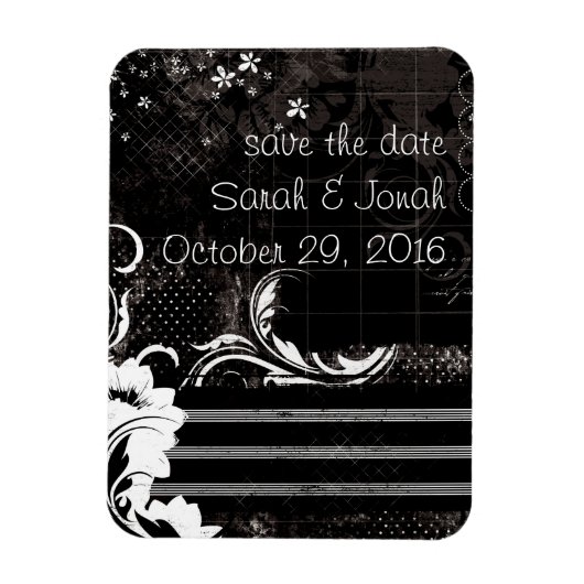 Zwart wit elegant flexibel magneet (Verticaal)