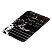 Zwart wit elegant flexibel magneet (Linkerzijde)