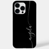 Zwart-wit elegant Glam Signature Case-Mate iPhone Case (Achterkant)