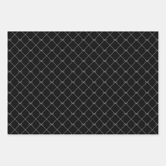 Zwart Wit Elegant Modern Custom Afstuderen Inpakpapier Vel (Voorkant 3)