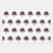 Zwart Wit Elegant Modern Custom Afstuderen Inpakpapier Vel (Voorkant)