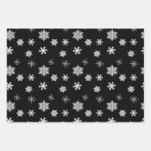 Zwart-wit elegant modern kerstfeest inpakpapier vel (Voorkant 3)