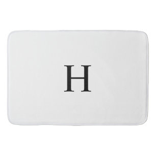 Zwart Wit Elegant Modern Monogram Badmat