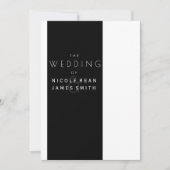 Zwart-wit elegant modern Simplistic Weddenschap Kaart (Voorkant)