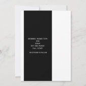 Zwart-wit elegant modern Simplistic Weddenschap Kaart (Achterkant)