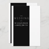 Zwart-wit elegant modern Simplistic Weddenschap Kaart (Voorkant / Achterkant)