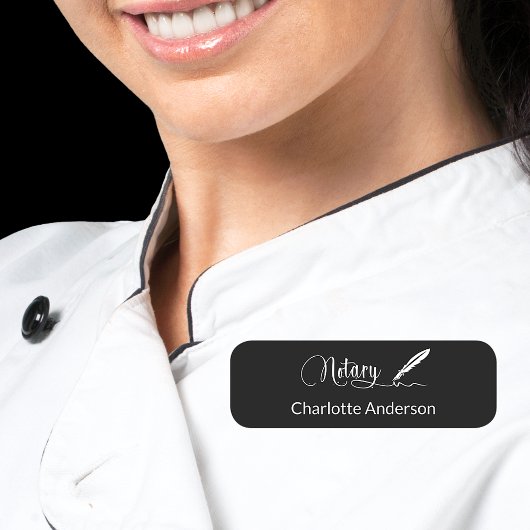 Zwart wit elegant naamplaatje