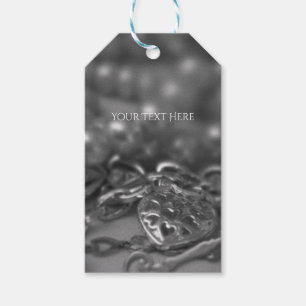  zwart-wit elegant parelaarzen cadeaulabel