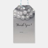  zwart-wit elegant parelaarzen cadeaulabel (Achterkant)