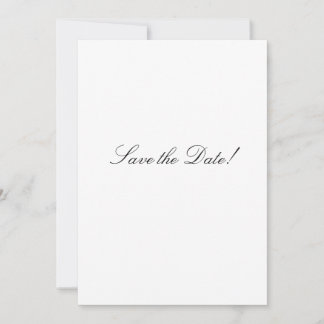 Zwart-wit Elegant Script Wedding Save The Date
