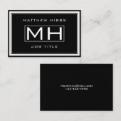 Zwart & Wit Elegant Visitekaartje (Voorkant / Achterkant)