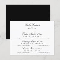 Zwart-wit Elegante Kalligrafie multi-event