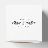 Zwart-wit elegante kant bruiloft gunst bedankdoosjes (Bovenkant)