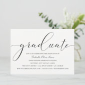 Zwart-wit elegantie | Afstudeerpartij Kaart (Staand voorkant)