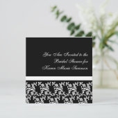 Zwart-wit elegantie kaart (Staand voorkant)