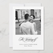 Zwart-wit elegantie | QR Code Fotobruiloft Kaart (Voorkant)