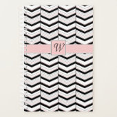 Zwart Wit en Blush Chevron Planner (Voorkant)