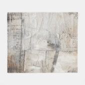 Zwart wit en Bronze Fleece Deken (Voorkant (Horizontaal))