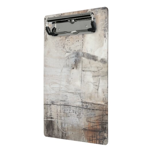 Zwart wit en Bronze Mini Klembord (Angled2)