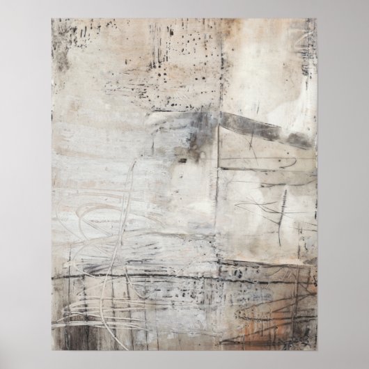 Zwart wit en Bronze Poster (Voorkant)