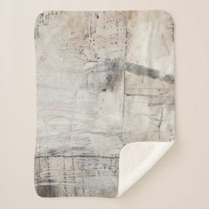 Zwart wit en Bronze Sherpa Deken