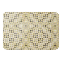 Zwart, wit en geel geruite patroon badmat