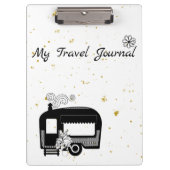 Zwart wit en goud met een camper klembord (Voorkant)