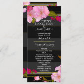 Zwart Wit en Goud Modern Floral Chic Programma (Voorkant / Achterkant)