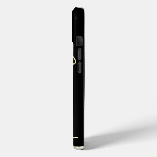 Zwart, wit en goud wervelen Case-Mate iPhone case (Achterkant / Links)