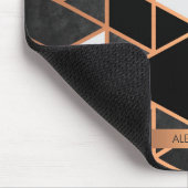 Zwart wit en gouden mozaïek muismat (Hoek)