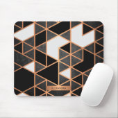 Zwart wit en gouden mozaïek muismat (Met muis)