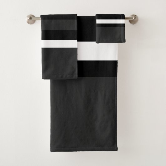 Zwart, wit en grijs bad handdoek (Insitu)