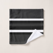 Zwart, wit en grijs bad handdoek (Wasdoekje)