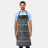Zwart, wit en grijs Check Pattern Schort (Gedragen)