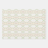 Zwart wit en grijs daisy bloem patroon inpakpapier vel (Voorkant)