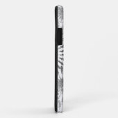 Zwart Wit en Grijs Floral Burst Case-Mate iPhone Case (Achterkant/rechts)