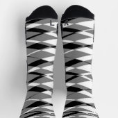 Zwart wit en grijs geometrisch sokken (Top)